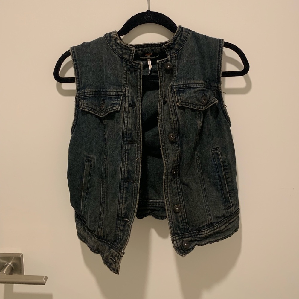 Free People Denim vest size XS-S